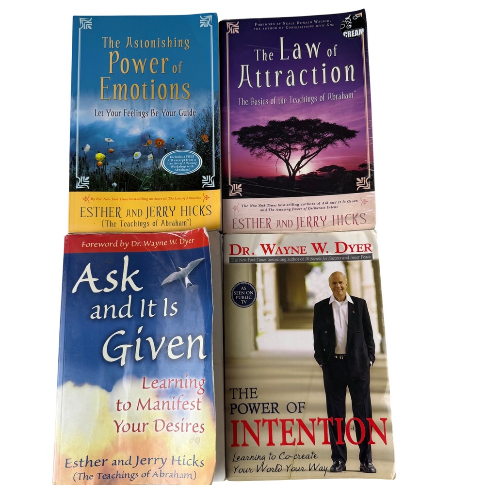 Spiritual Self-Help Book Lot (4) – Esther & Jerry Hicks‎ + Wayne Dyer